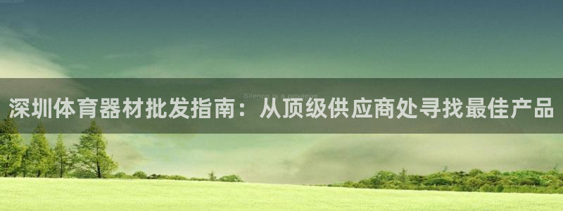 极悦娱乐官方网站：深圳体育器材批发指南：从顶级供应商